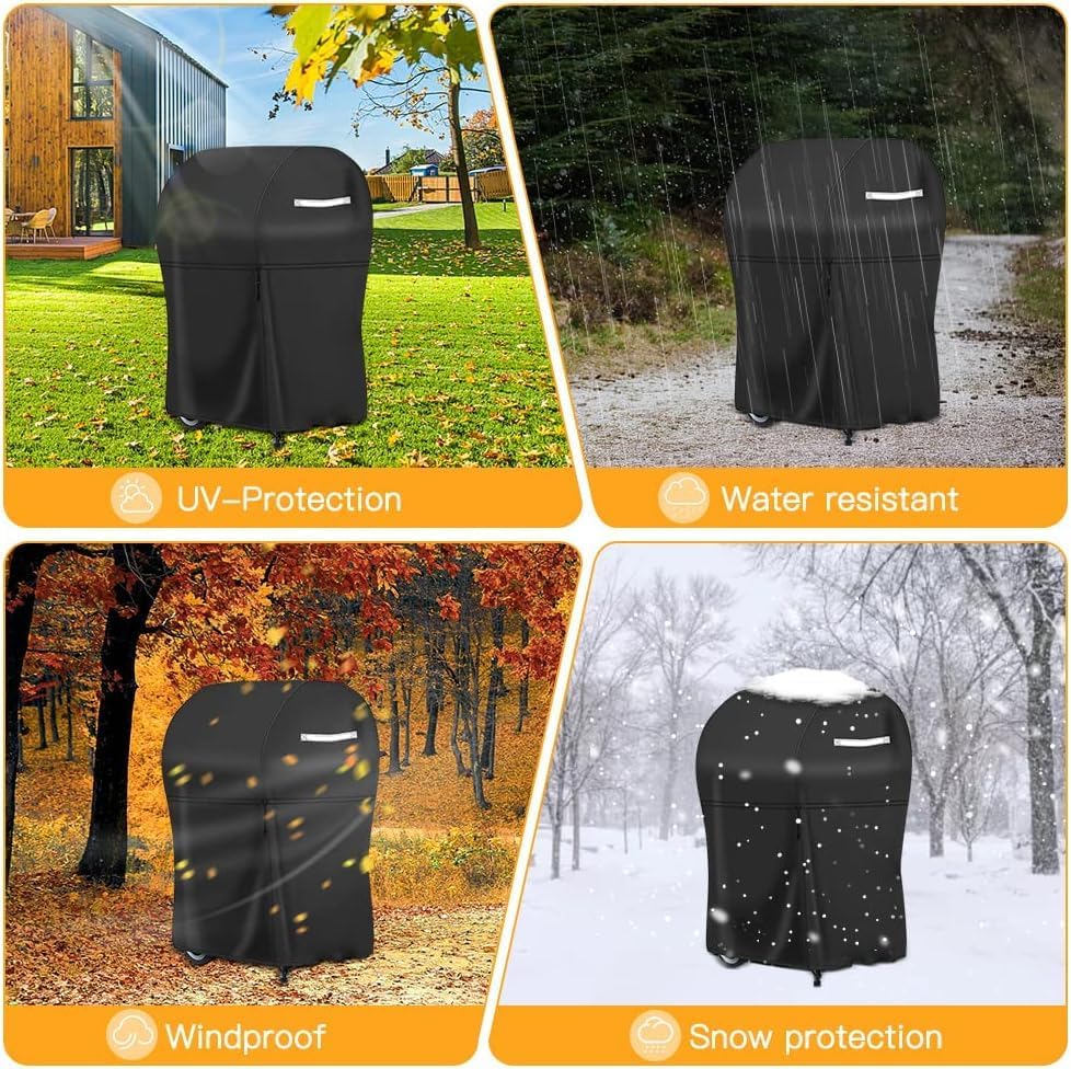 Skiennix 30 Inch BBQ Gas Grill Cover - Heavy Duty Waterproof & UV-Resistant | Fits Weber, Char-Broil & More