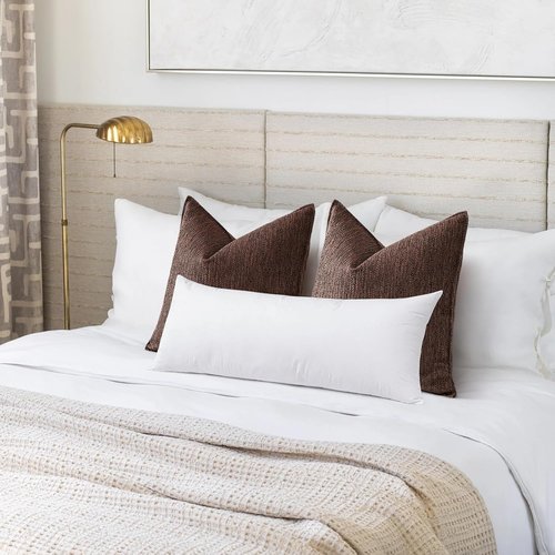 Artscope 14x36 Pillow Insert - Ultra Soft Synthetic Down Lumbar Pillow for Couch & Bed | White