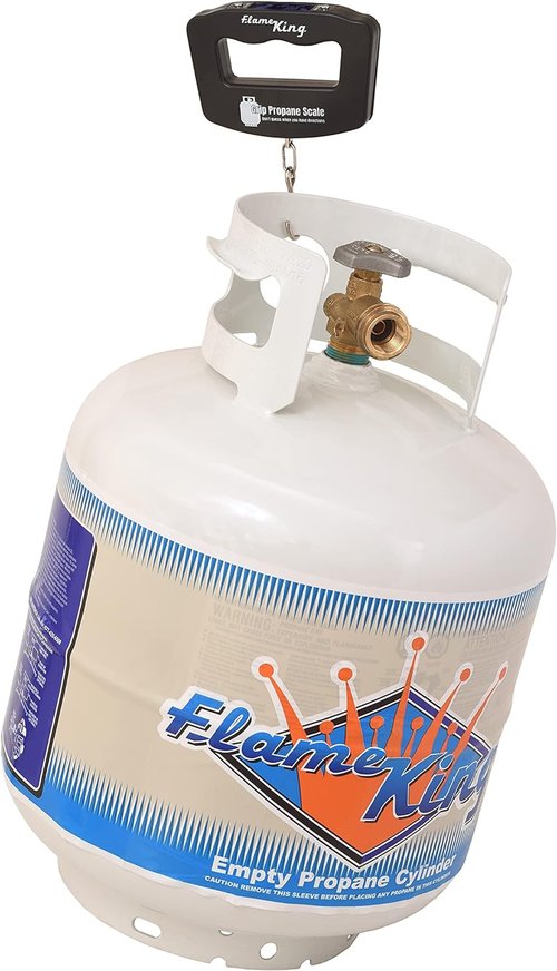 Flame King Propane Tank Digital Scale - Accurate Measurement for 5LB to 40LB Tanks | Black