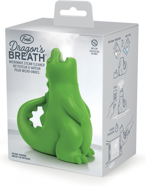 Genuine Fred Dragon's Breath Microwave Steam Cleaner - BPA-Free Silicone Design | Fun & Easy to Use