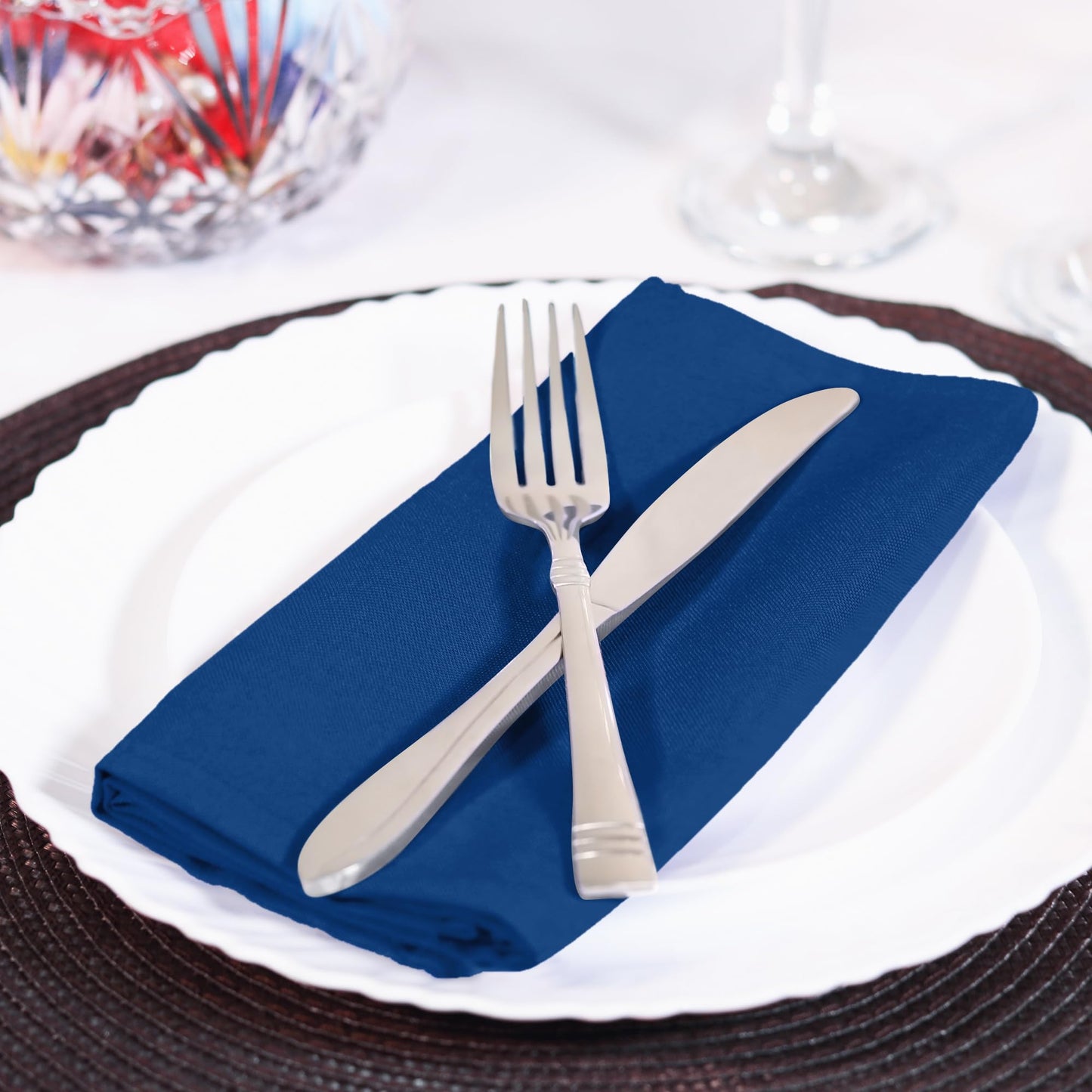 Utopia Home Royal Blue Cloth Napkins (12 Pack, 18x18 Inches), Ideal Dinner Napkins for Party, Wedding and Lunch/Dinner