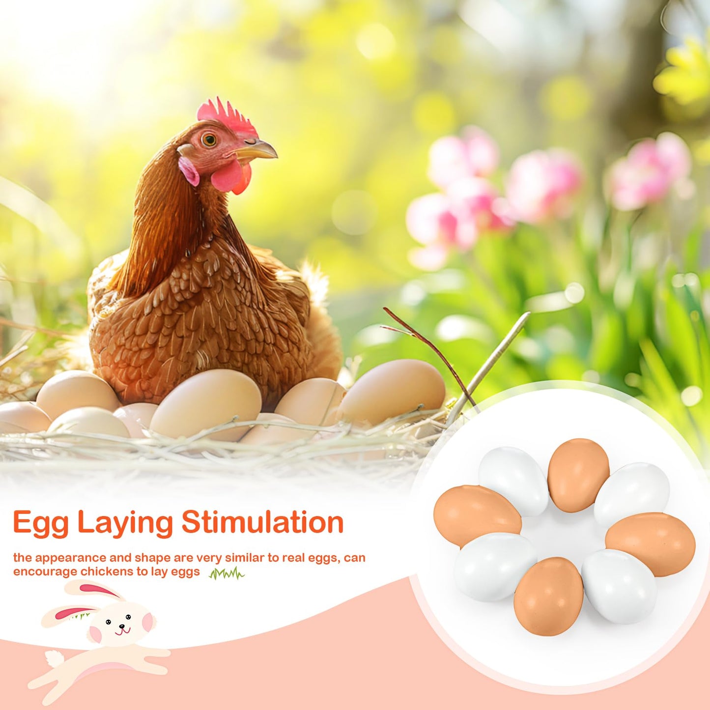 VioraWhite 200 Pcs Unpainted Easter Wooden Eggs Bulk Fake Wood Eggs to Paint for Crafts Faux Chicken Nesting Items for Easter Gifts Basket Fillers Home Kitchen Party Decor (Brown,White)