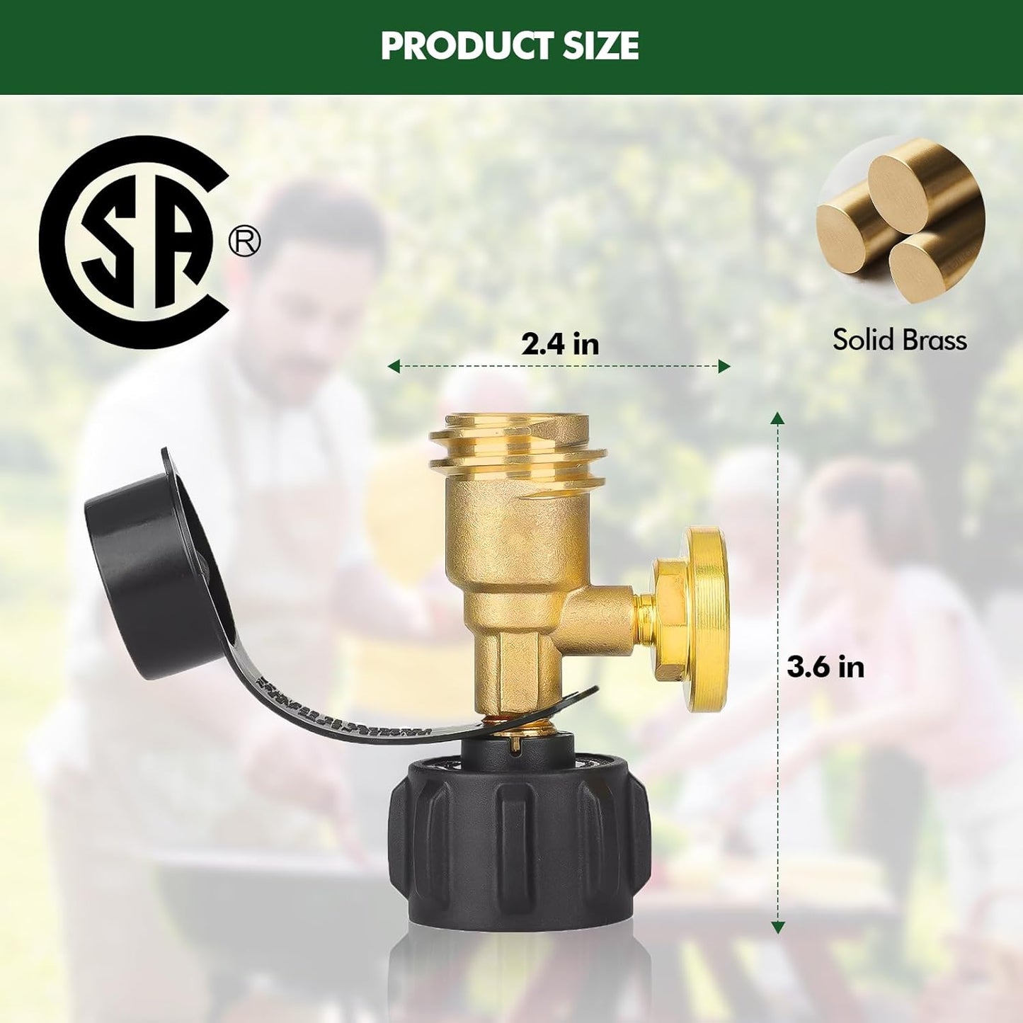 Propane Tank Gauge by [Brand Name] - Accurate Level Indicator for 5LB-40LB Tanks | Leak Detector for BBQ Grills & RVs
