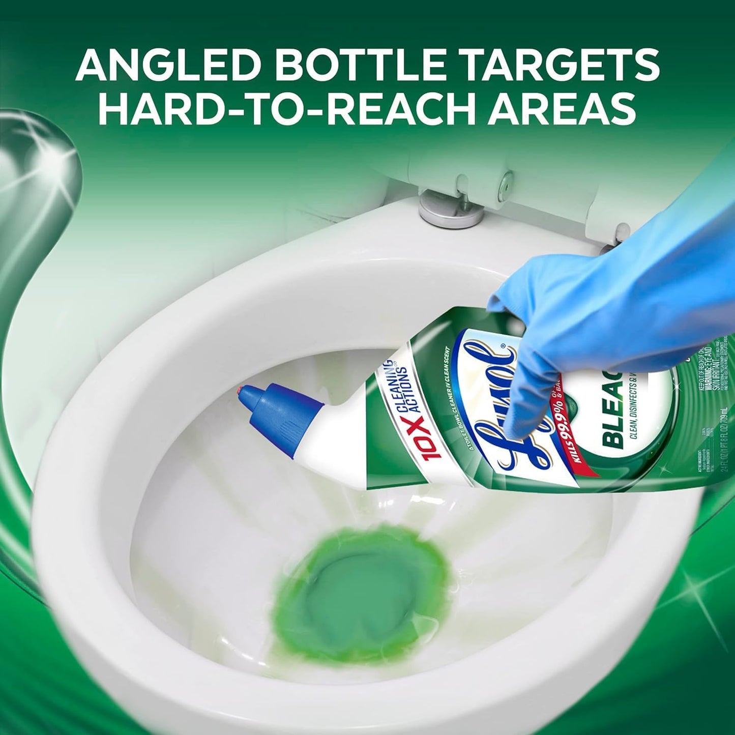 Lysol Toilet Bowl Cleaner Gel - Powerful Stain Removal & Disinfection | 24oz (Pack of 2)
