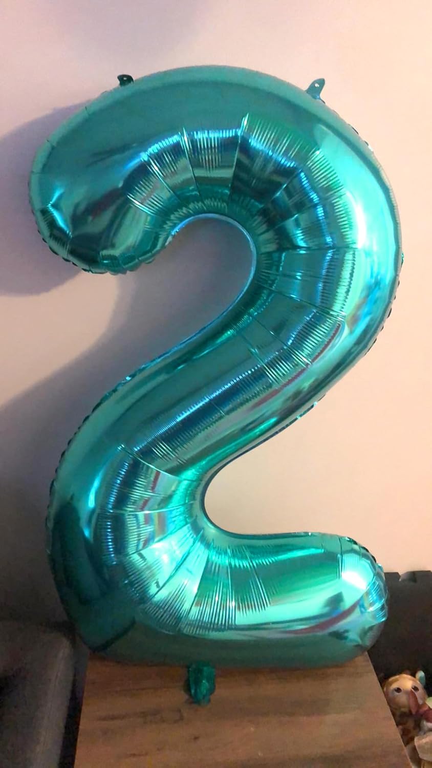 Blue-Green Number 9 Balloon by [Brand Name] - 40 Inch Decorative Balloon for Birthdays, Weddings & Graduations