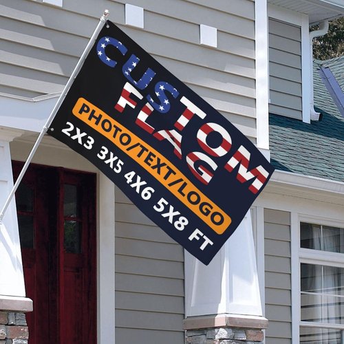Custom Flag 3x5 Ft - Double-Sided Outdoor Design | Personalize Your Text, Photo, or Logo
