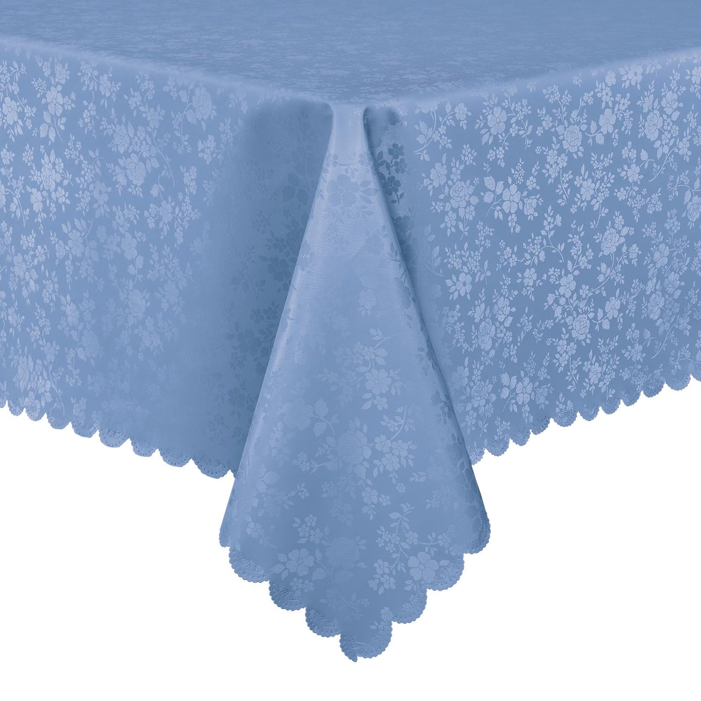 Smiry Rectangle Table Cloth, Waterproof Heavy Duty Vinyl Tablecloths, Wipeable Washable Table Cover for Kitchen and Dining Room (Haze Blue, 60" X 84")