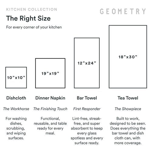 GEOMETRY Kitchen Dish Cloths - Quick Dry Dishcloths for Kitchen - Premium Dish Rags with Geoweave - 3-Pack Set Night Reeds