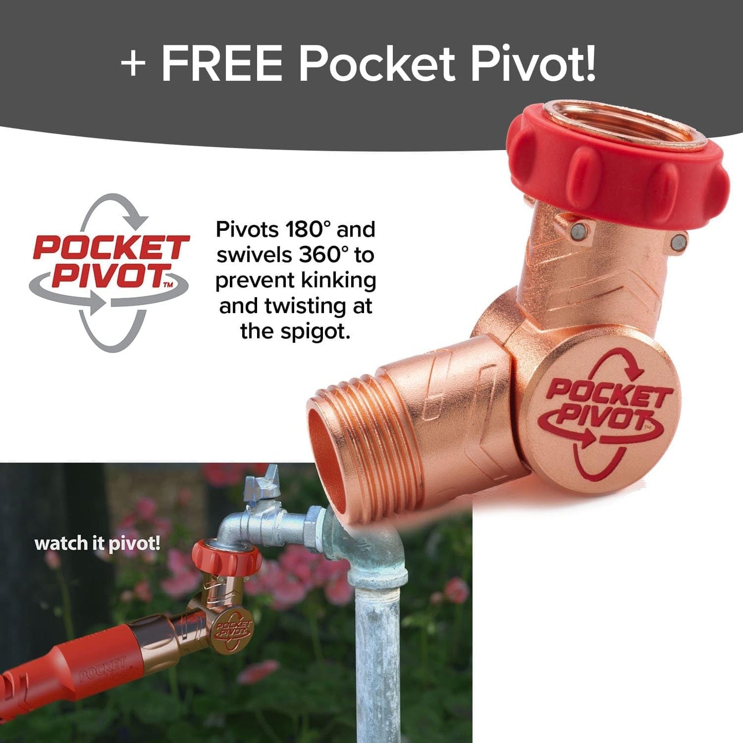 Pocket Hose | 75 FT Copper Head Expandable Garden Hose - Tangle-Free, 360° Swivel, Anti-Burst Design