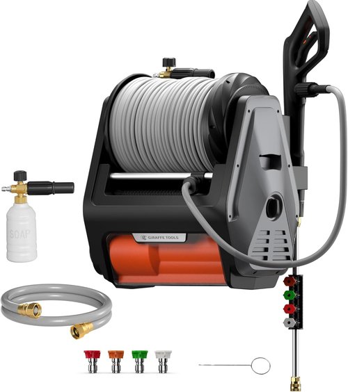 Giraffe Tools Grandfalls Pressure Washer Pro - 3700 PSI Electric Power Washer with 100ft Hose & 5 Nozzles