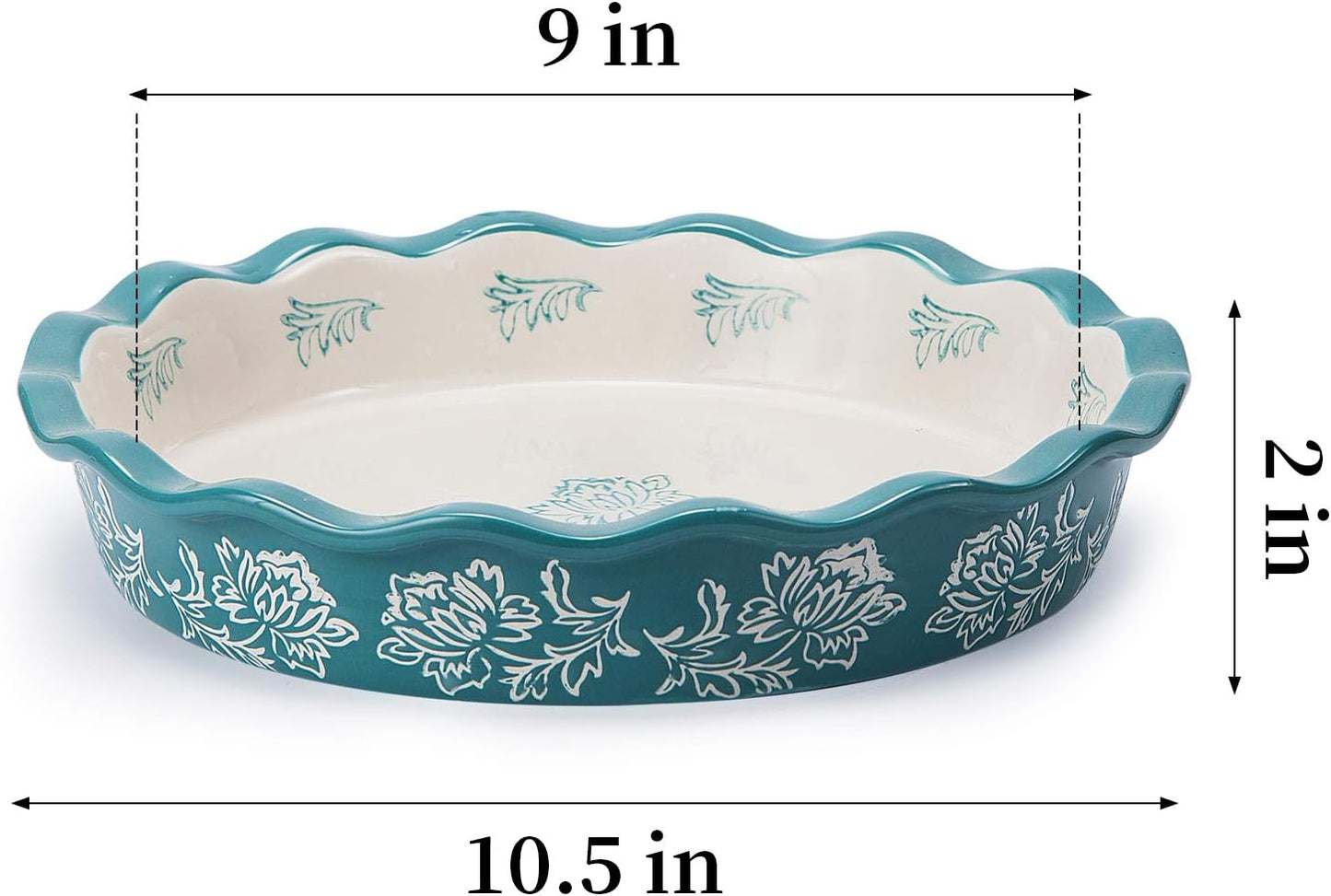 Wisenvoy Ceramic Pie Pan - Non-Stick Deep Dish Baking Dish | Perfect for Delicious Pies