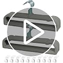 Velvet Non Slip Pants Hangers 20 Pack with Silver Swivel Hook - Space Saving Closet Organizers - Black Silver Hook