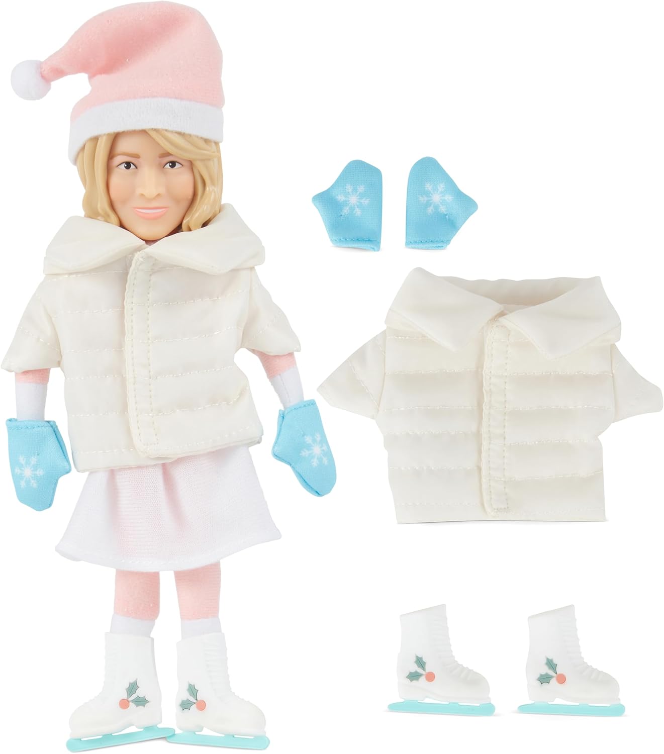 Martha Stewart Ski Jacket Expansion Pack - Fun Ice Skates & Mittens for Elf Collectible Gift