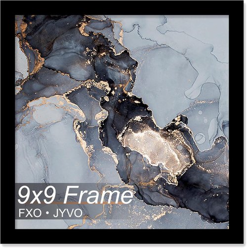 Fxojyvo Black 9x9 Picture Frame - Lightweight & High Transparency for Square Photos | 1 Pack