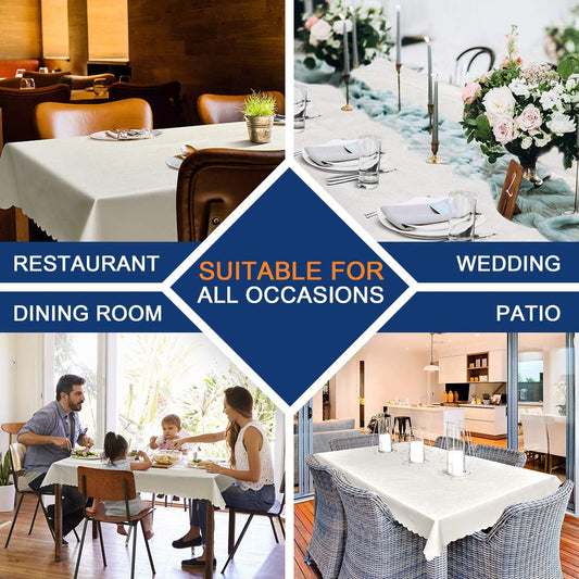 Smiry Rectangle Table Cloth, Waterproof Heavy Duty Vinyl Tablecloths, Wipeable Washable Table Cover for Kitchen and Dining Room (Grey, 60" X 120")