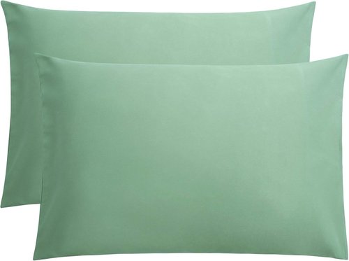 FLXXIE Pillow Cases - Soft Microfiber Queen Pillow Covers | Wrinkle Resistant, 2-Piece Set, 20x30, Sea Green