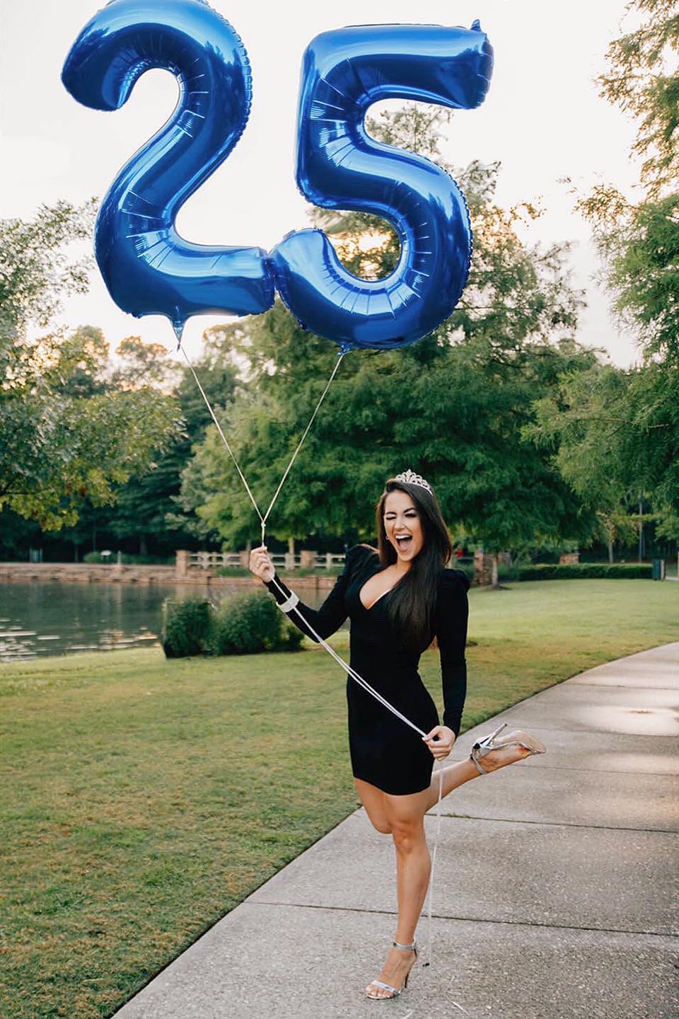 Navy Blue Number 20 Balloon 40 inch, 20 Number Balloons, 20th Navy Blue Birthday Decorations, 20 Year Old Girls Boys Blue Party Supplies