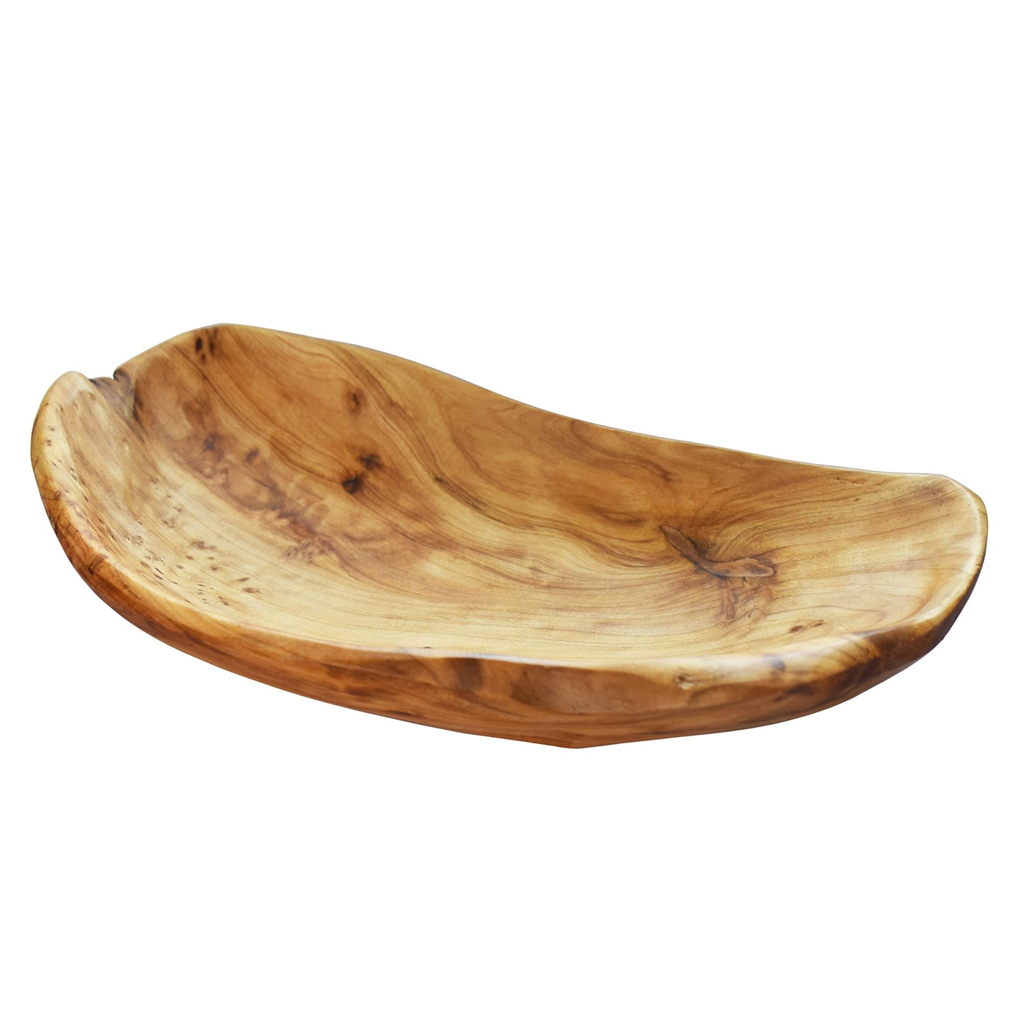 HIZBO MART Root Wood Serving Dish,Vintage Wooden ring dish,Hand Carved Artworks(Art（The length 8.5~10inch)