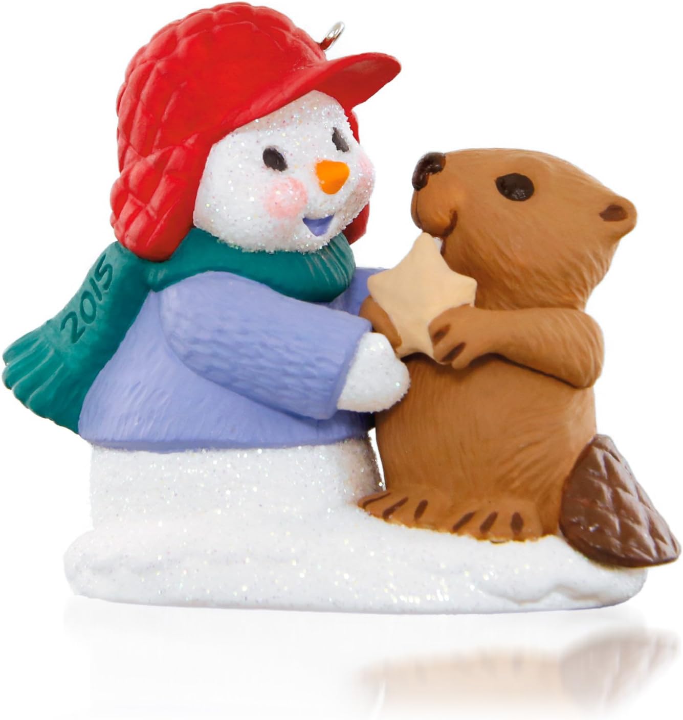 Snow Buddies Keepsake Ornament - Snowman & Beaver - 18th in Series