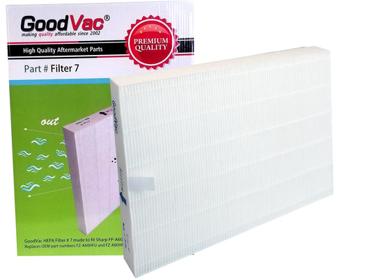 GOODVAC Replacement Filter for Sharp Series FP-a60uw FP-a80uw Air Purifier Replaces Fz-a60hfu Fz-a80hfu