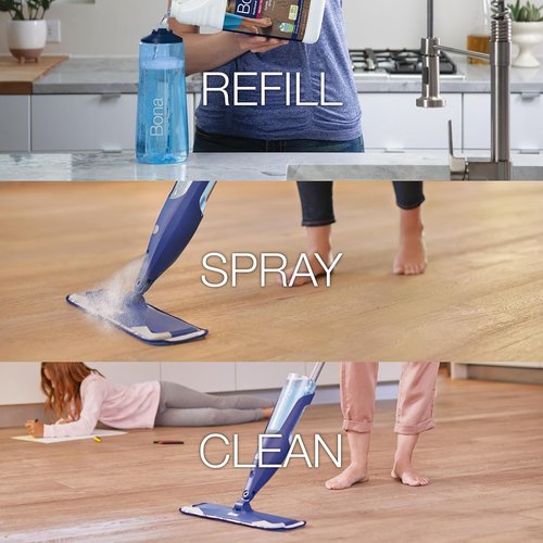 Bona Hardwood Floor Cleaner Refill - 128 Fl Oz - Unscented Residue-Free Solution for Wood Floors