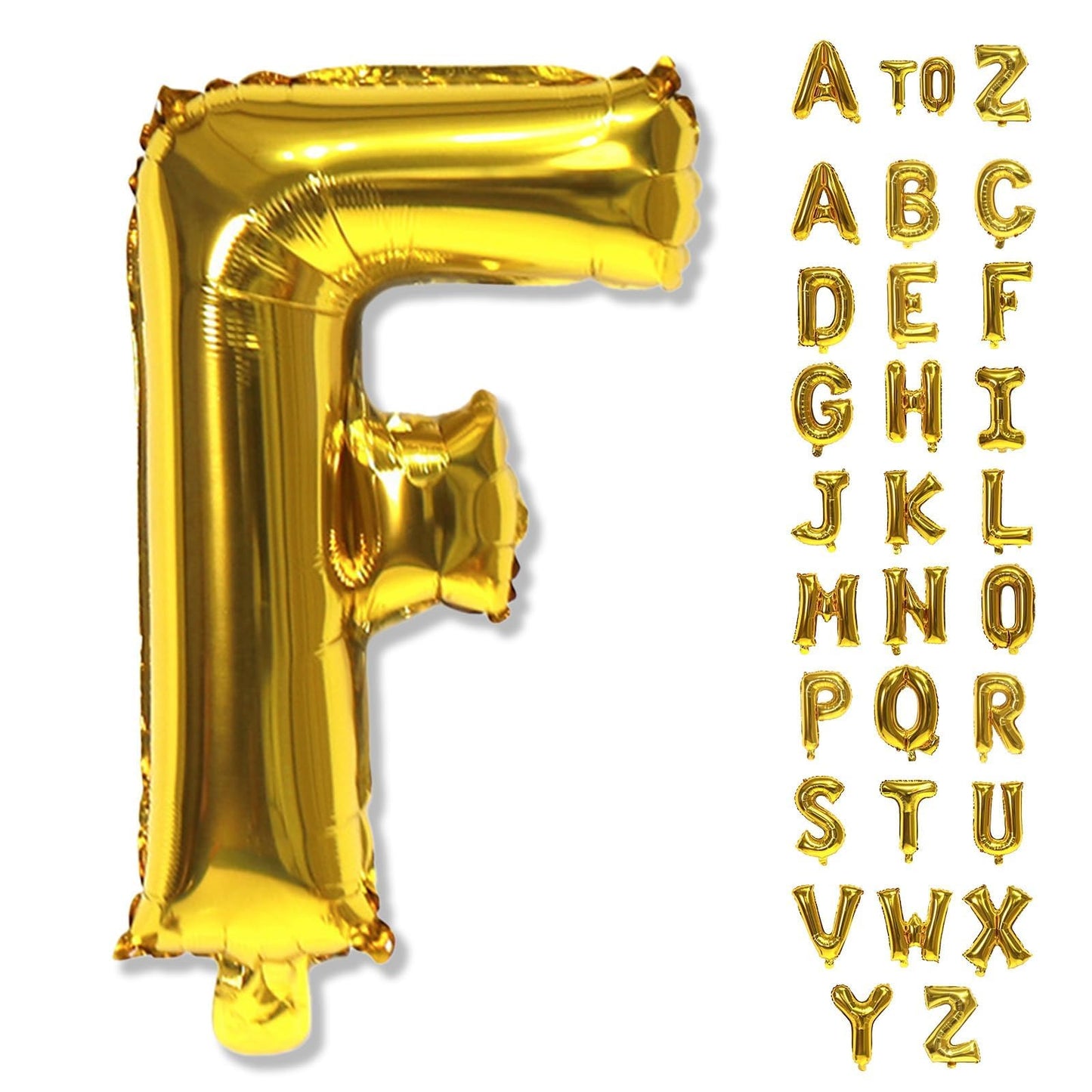 Letter Balloons Gold, 40 Inch Alphabet Name Balloon, Large Self Inflating Custom Balloon F Decor, Helium Foil Letter Name Word Balloons for Men Birthday Party Anniversary Decorations Supplies