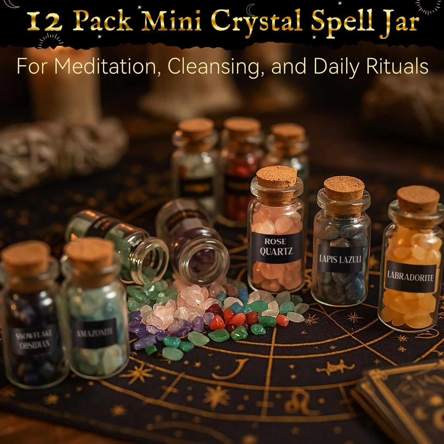 Skiennix Magical Witchcraft Advent Calendar - Healing Crystals, Herbs & Candles | Perfect Gift for Women & Teens
