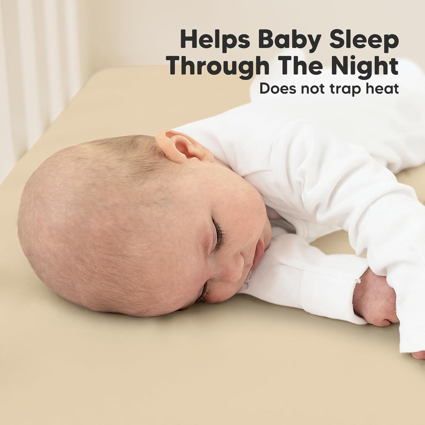 KeaBabies Organic Crib Sheets - 2-Pack Neutral Jersey Cotton Fitted Sheets | Soft & Breathable 52x28 for Baby