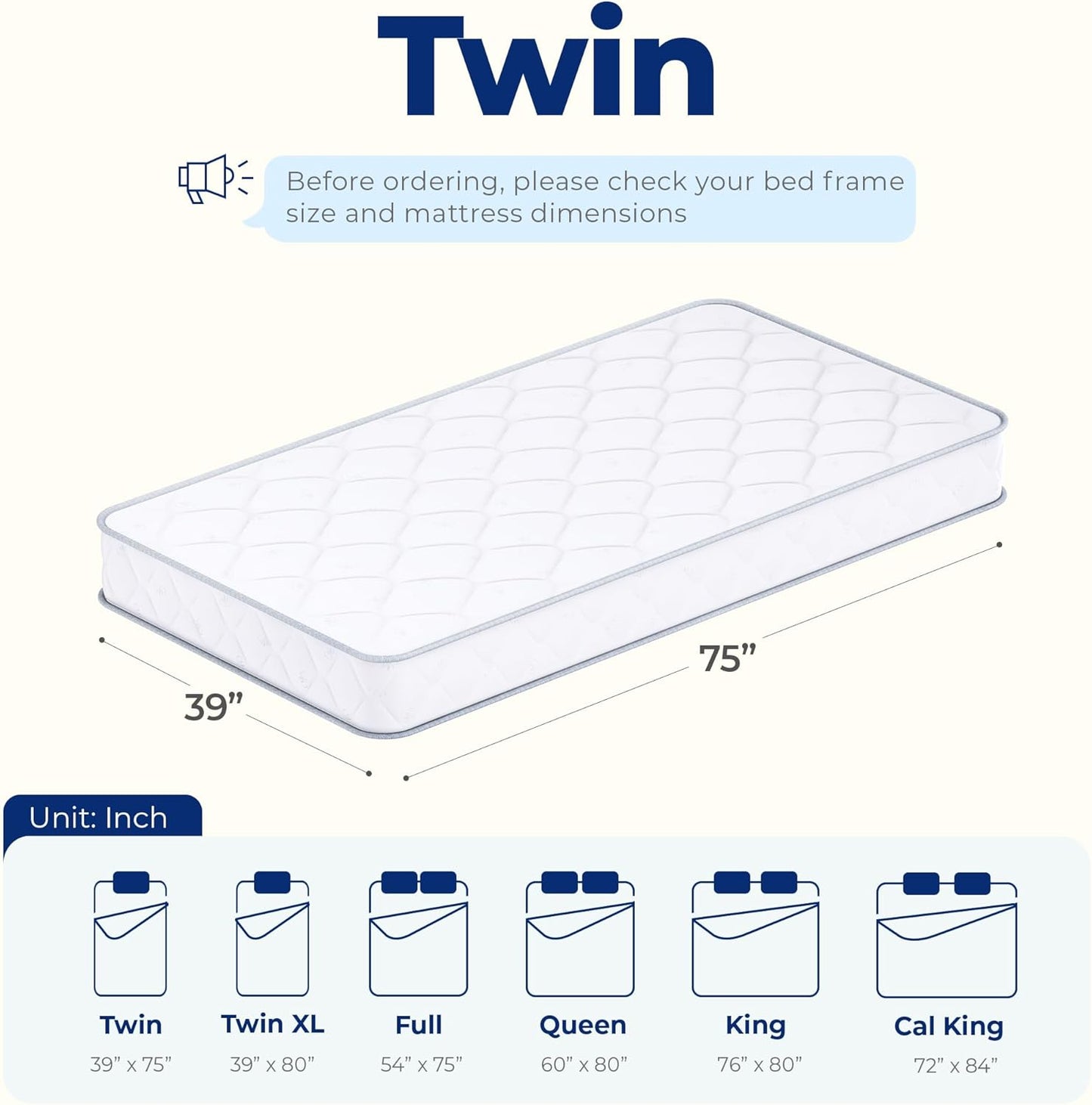 Neo Sleep Twin Size Mattress - 8-Inch Hybrid Comfort with Cooling Gel Memory Foam & Pressure Relief