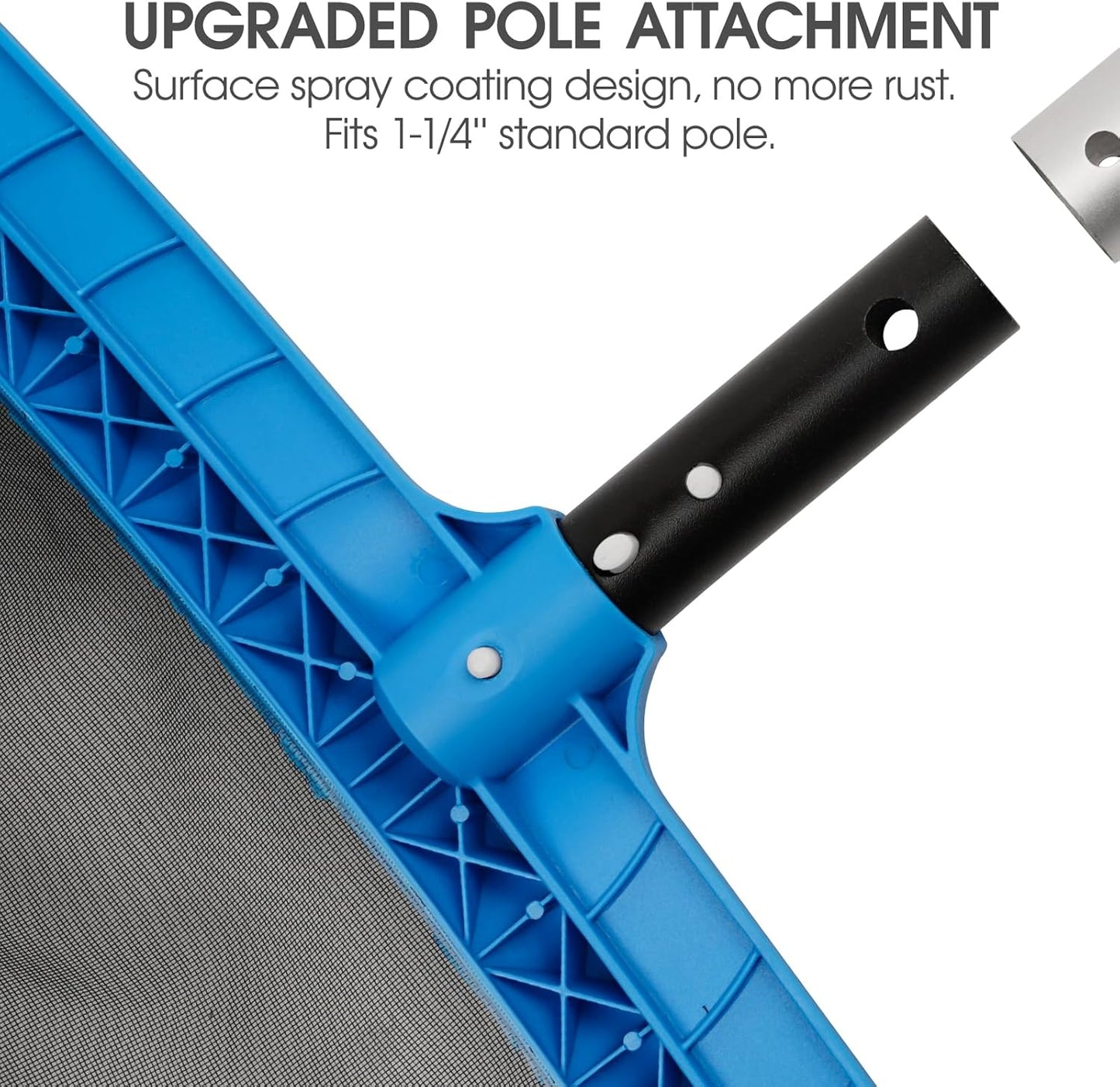 TidyMister Pool Skimmer Net - Self-Repair Fine Nylon Mesh Bag for Above & In-Ground Pools