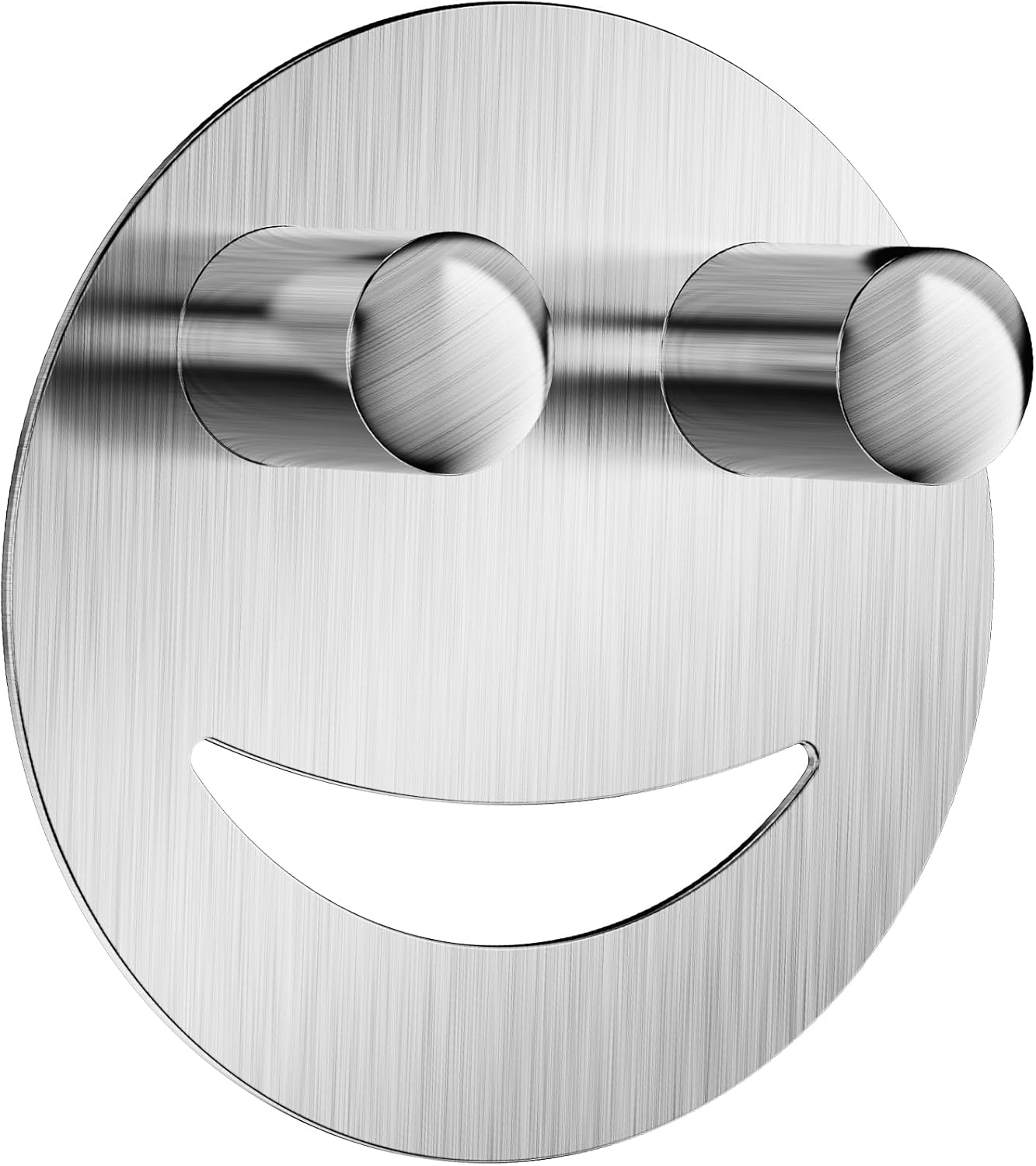 Yoshiky Stainless Steel Smiley Face Sponge Holder - Silver Sink Caddy with Suction Cup for Kitchen Storage