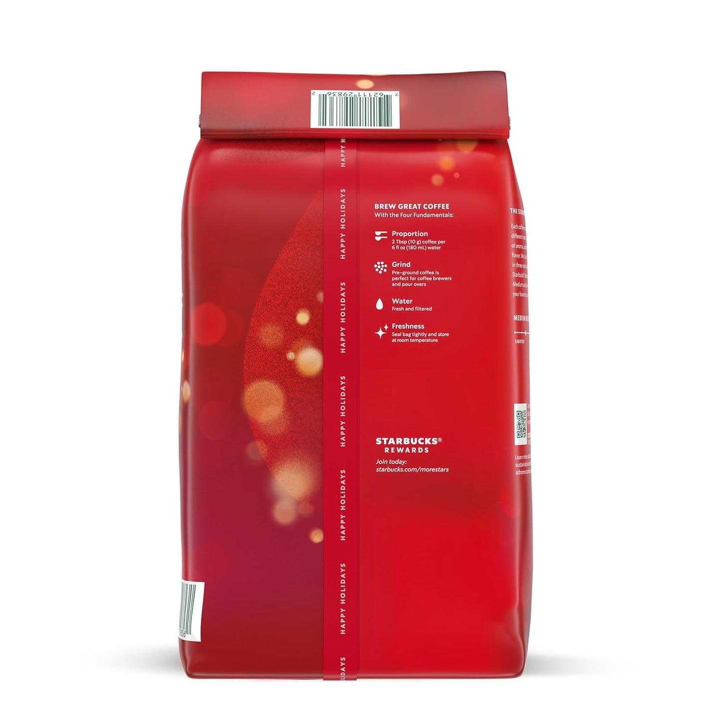 Starbucks Ground Coffee - Medium Roast Holiday Blend | 100% Arabica, Limited Edition, 6 Bags (10 Oz Each)