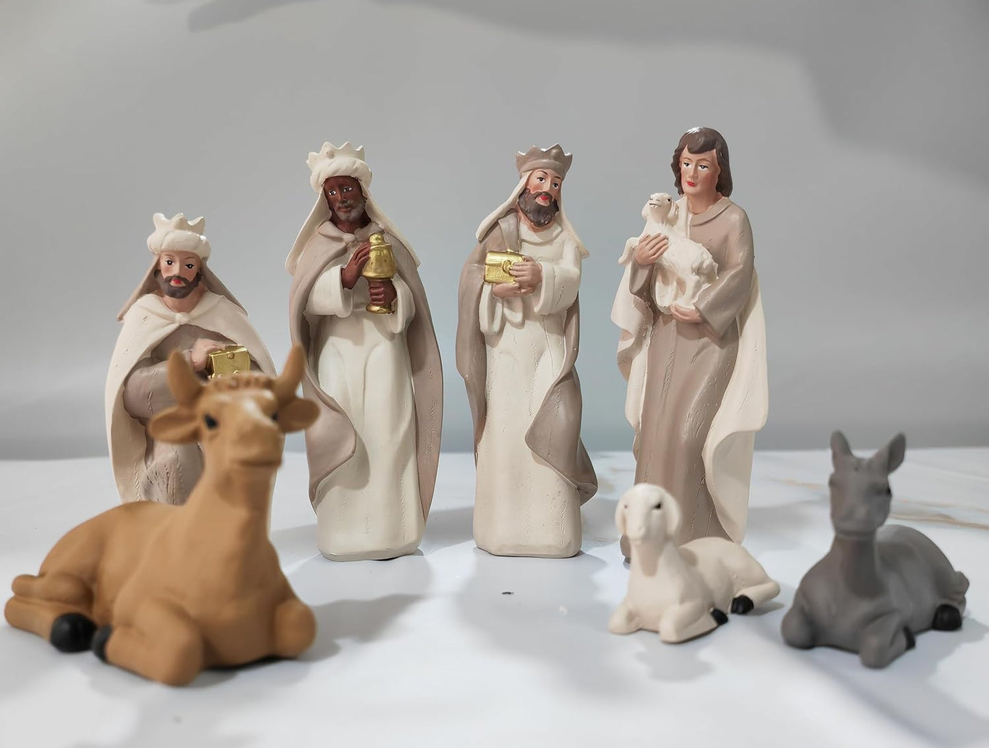 Miniature Holy Family Nativity Figurine - 2.56 Inch Tabletop Christmas Decoration