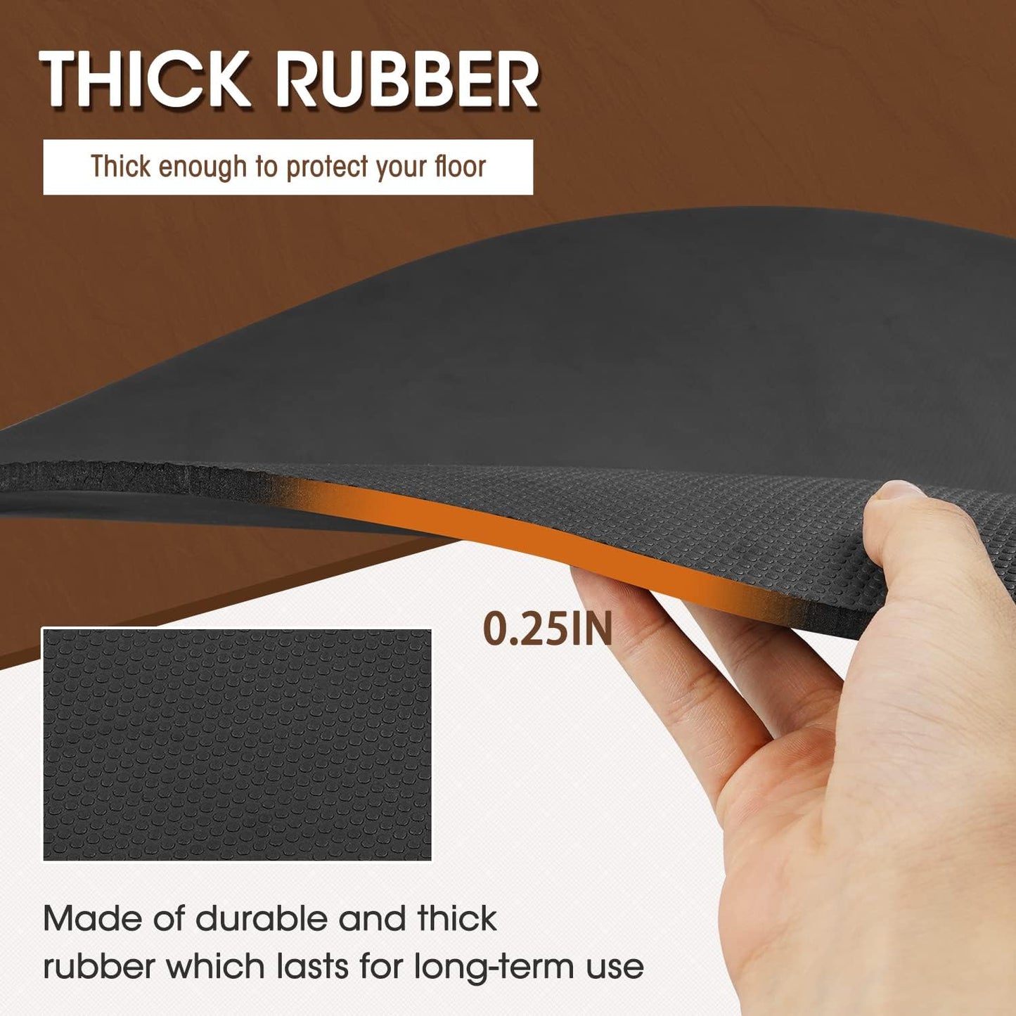 Skiennix Recliner Pads - Non-Slip Furniture Protectors for Hardwood Floors | Black, Pack of 1