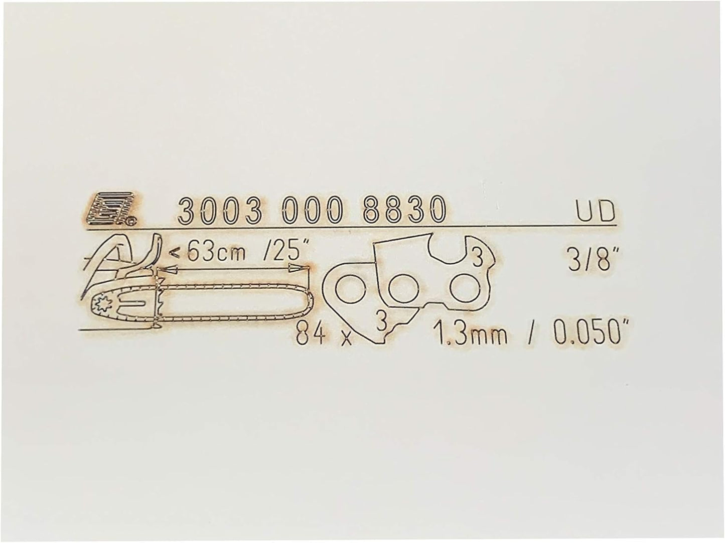 Stihl 33RS-84 Professional 25" Saw Chain - 3/8" .050 Gauge, 84 Drive Links, Rapid Super