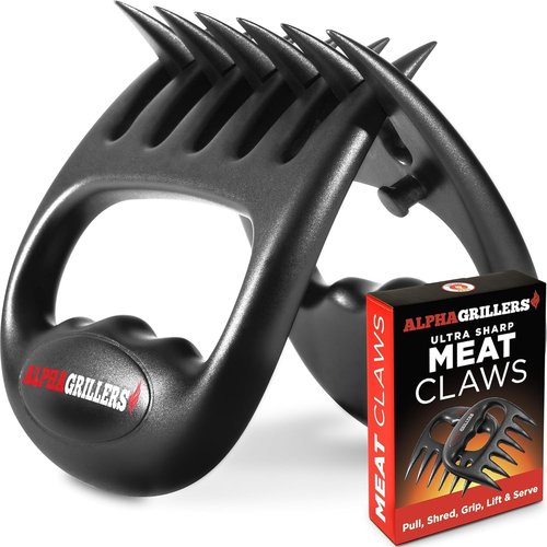 Alpha Grillers Instant Read Meat Thermometer - Accurate Cooking Tool with Meat Shredder Claws