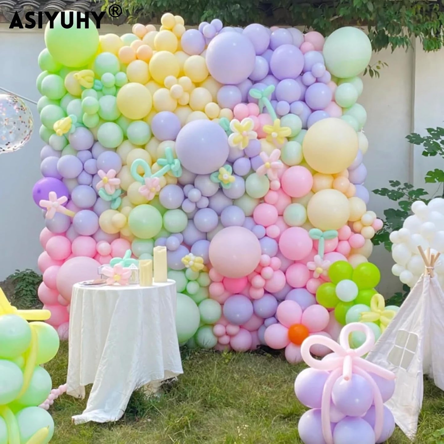 Pastel Balloons 100 Pack - 12 Inch Latex Party Balloons for Birthday, Baby Shower & Wedding Decor