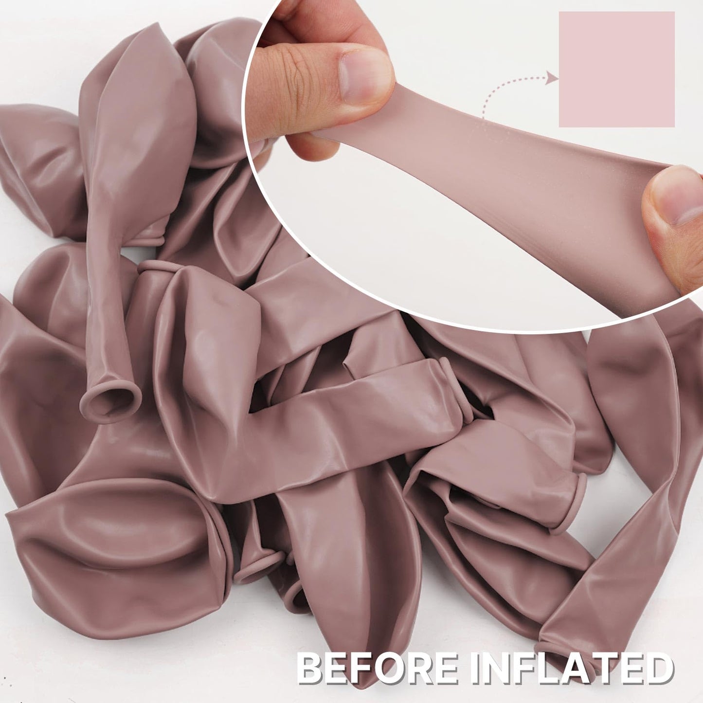 PartyWoo Dusty Pink Balloons 100pcs 12 Inch Boho Blush Lilac Pink Latex Helium Balloons for Princess Birthday Baby Shower Graduation Gender Reveal Anniversary Bachelorette Party Decorations Pink-F54