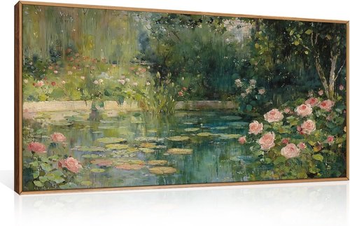 FWIEXA Monet Floral Canvas Wall Art Set - Impressionist Botanical Garden Decor | 20x40 Inches for Living Room & Bedroom