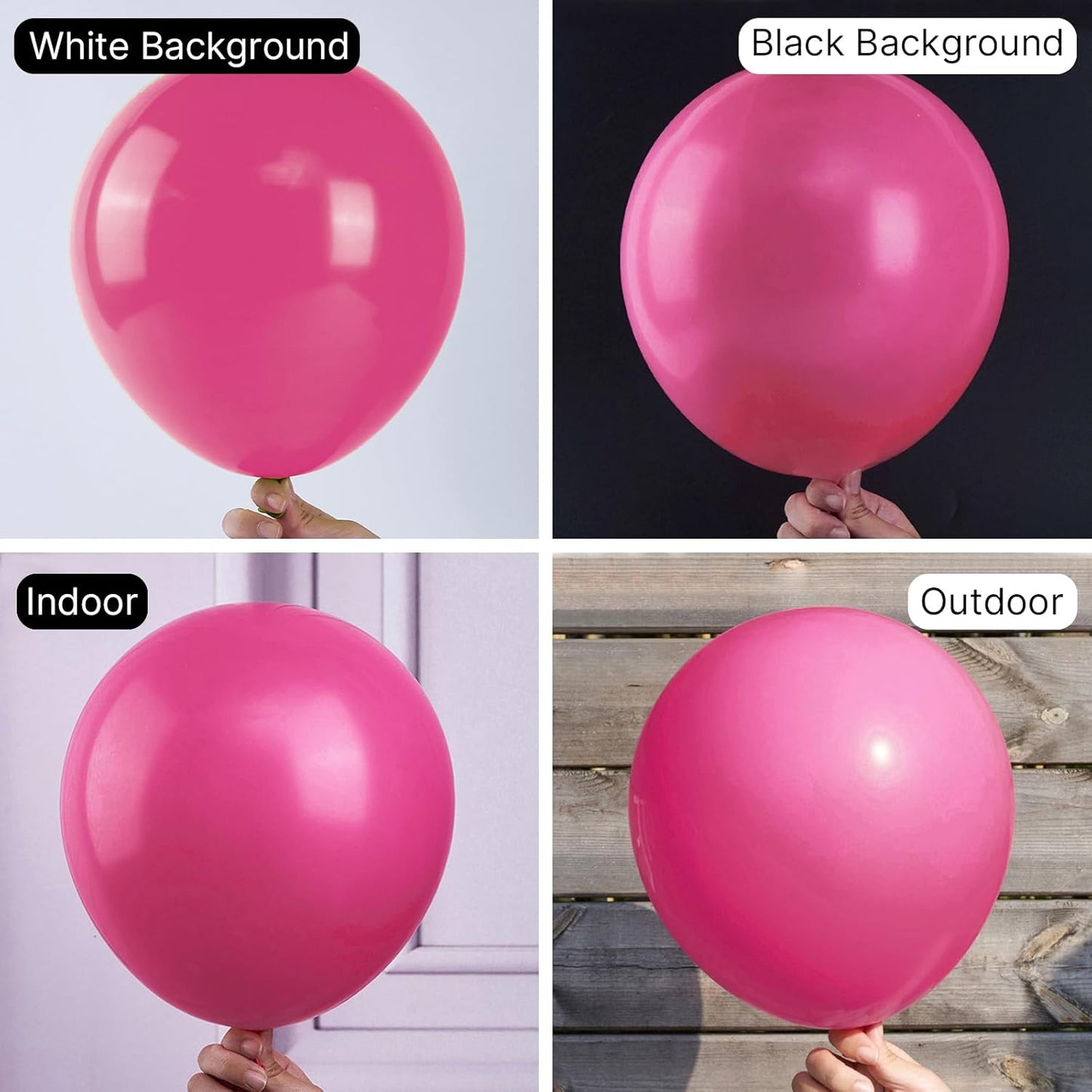 PartyWoo Hot Pink Balloons - 50pcs 12 Inch Magenta Fuchsia for Baby Shower & Birthday Decor