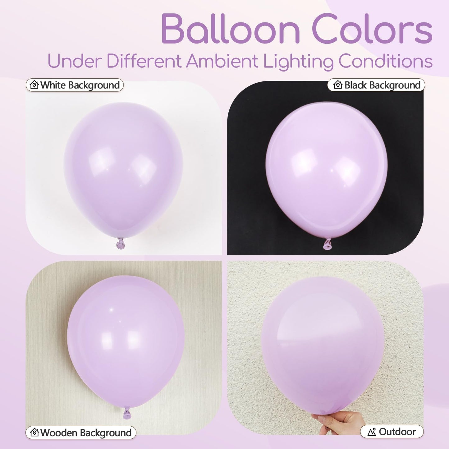 Light Purple Balloons 12 inch, Pastel Purple Latex Balloons 50pcs Party Balloon for Wedding Baby Shower Gender Reveal Birthday Party Decorations