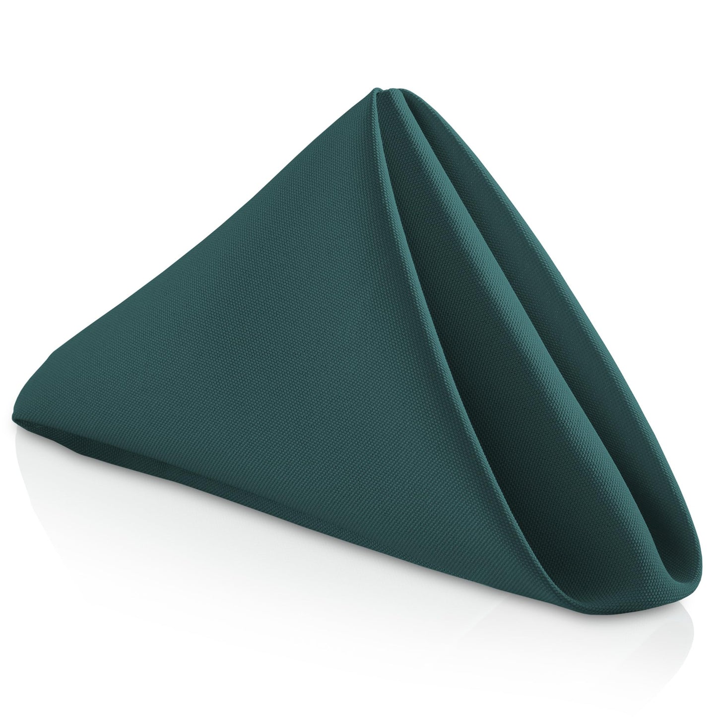 Lann's Linens Set of 12 Cloth Dinner Napkins, 20-inch Polyester Napkins, Washable and Reusable Fabric for Wedding, Hotel, Restaurant - Hunter Green
