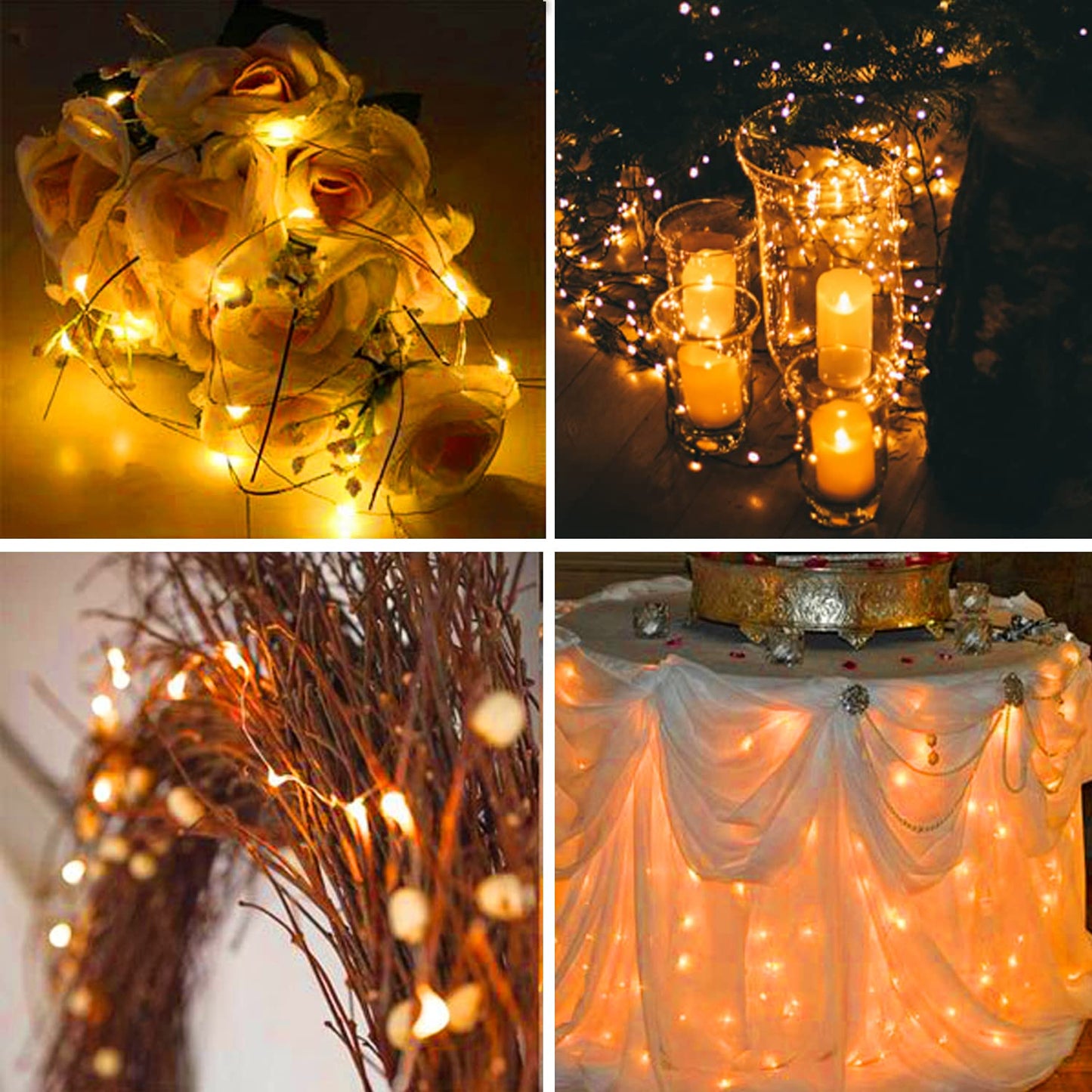 Yiaht 12 Pack Fairy Lights Battery Operated String Lights 7 Feet 20 Led Waterproof Christmas Lights Silver Wire Firefly Starry Moon Lights for Bedroom DIY Party Wedding Patio Christmas