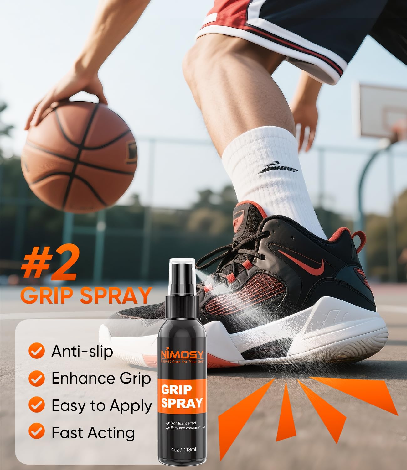 NIMOSY Pro Sport Grip Cleaner Kit - Golf Club & Pickleball Paddle Grip Care Set with Spray, Brush & Microfiber Towel - Restores Grip for Baseball, Tennis, Soccer Goalie Gloves - Perfect Sports Gift