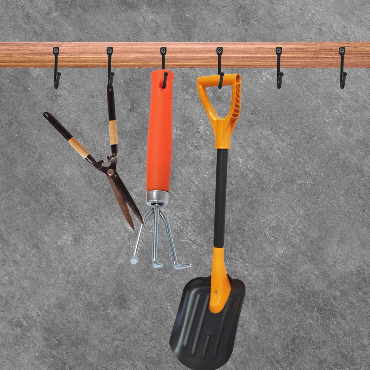 POPETPOP Heavy-Duty Garage Storage Hooks - 20pcs Steel Tool Organizer for Extension Cords & Bags | Black
