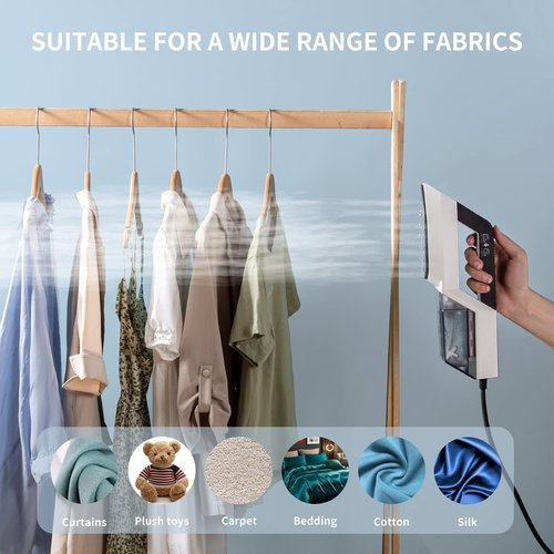 HOMETOP Handheld Clothes Steamer - 1300W Fast Heat-Up, Portable Wrinkle Remover for Home & Travel