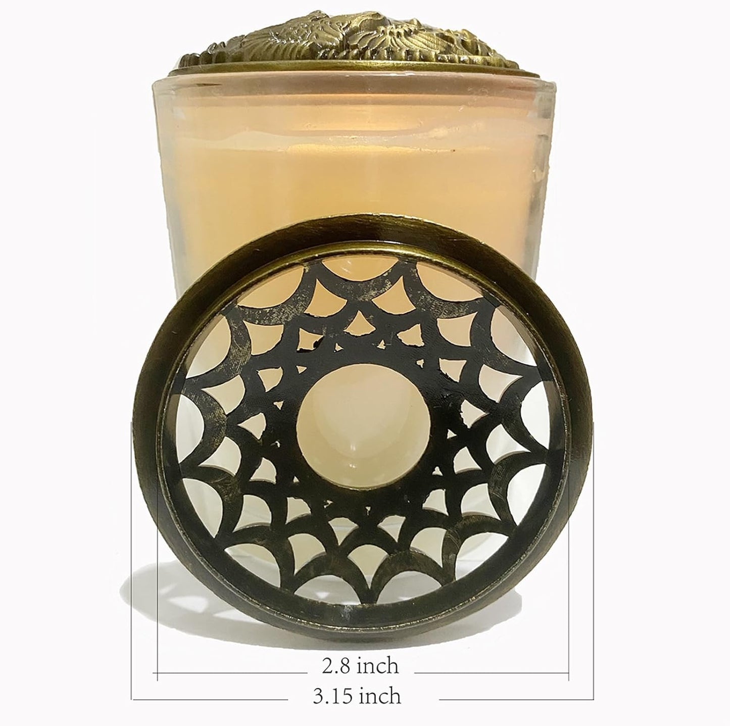 Silver Space Scented Candle Toppers - Stylish Covers to Enhance Jars & Prevent Touch | Perfect Candle Accessories for Women