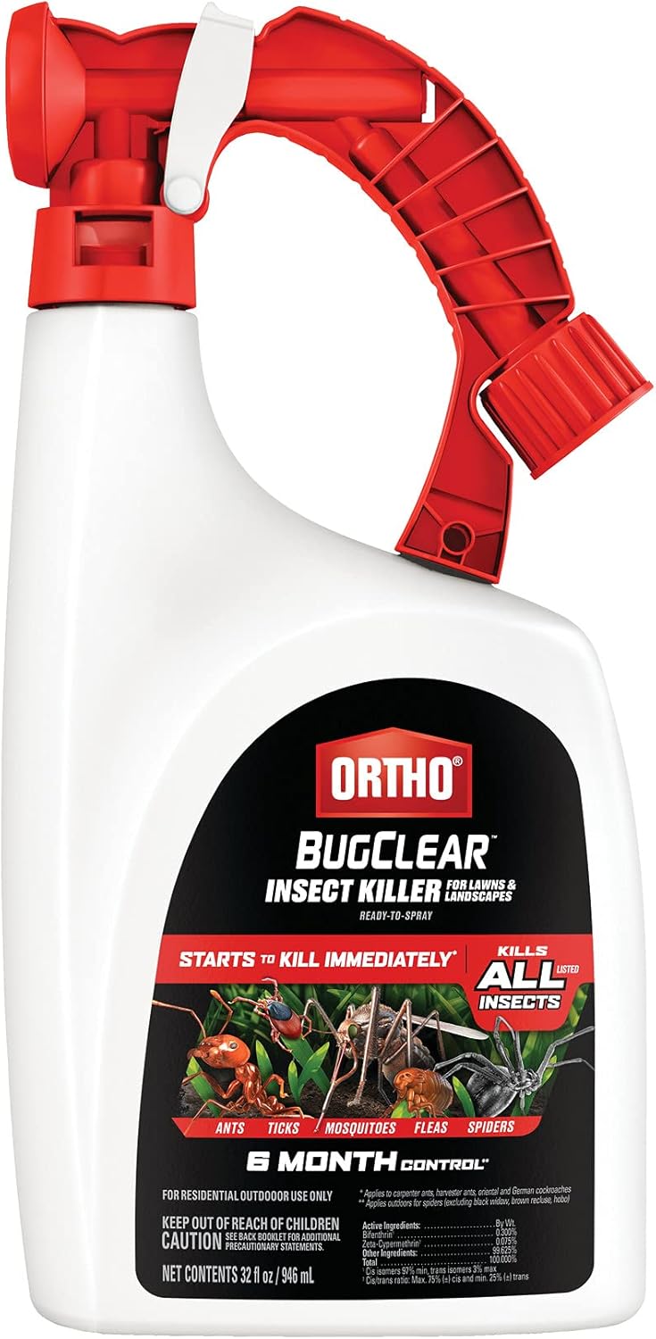 Ortho BugClear Insect Killer - Ready-to-Spray Outdoor Bug Spray with Hose-End Applicator | 32 fl. oz.