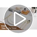 Clear Disposable Plates with Gold Rim - 200PCS Set for Weddings & Events (Variation: Clear)