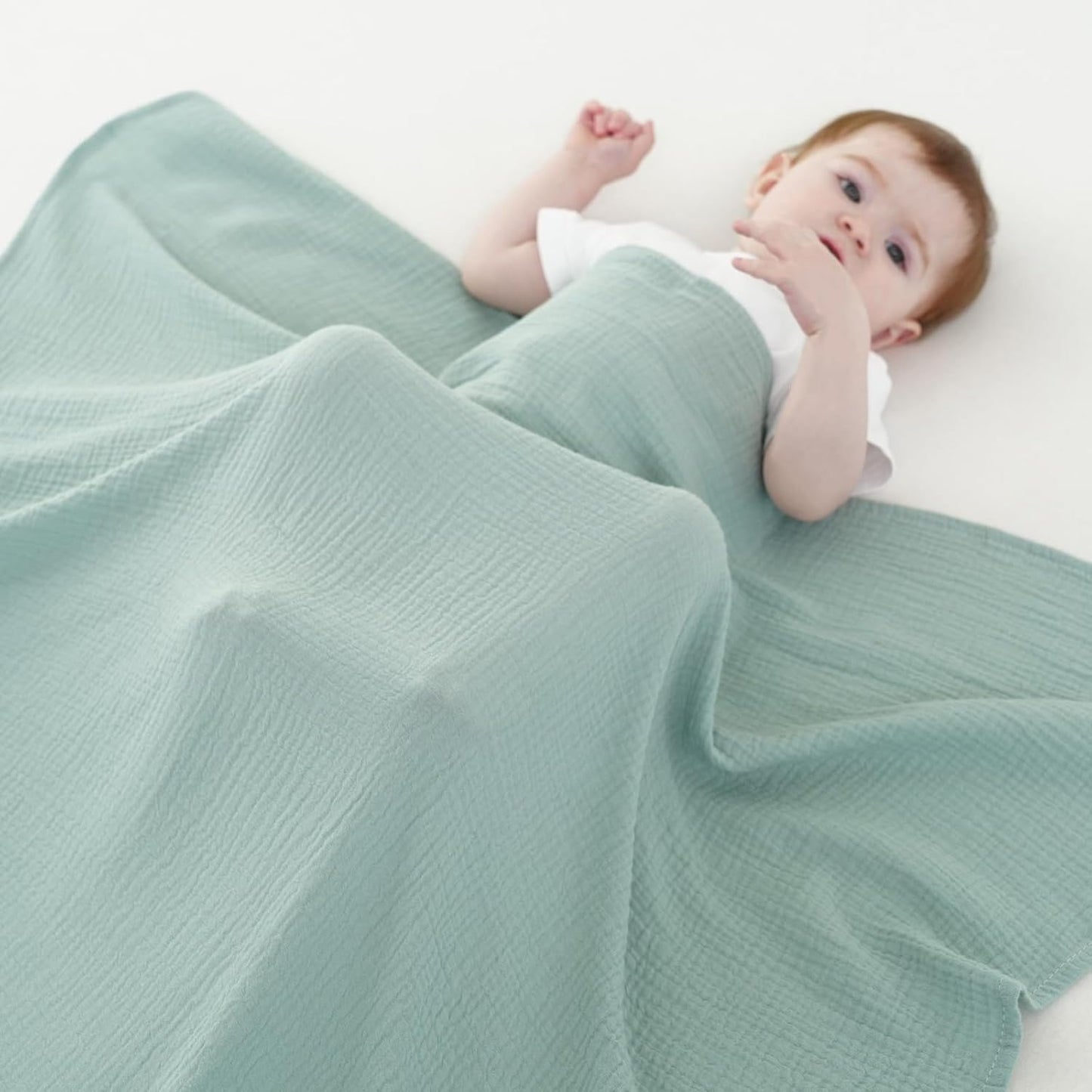Muslin Swaddle Blankets - 100% Cotton Soft & Breathable Newborn Receiving Blankets | 2 Pack, Large 40 x 40 Inches